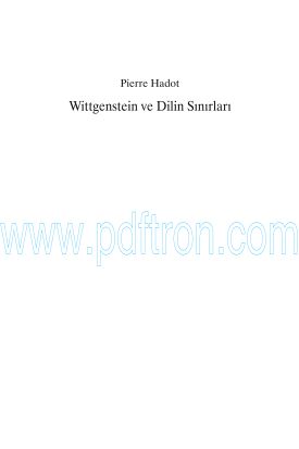 Cover of Pierre Hadot - Wittgenstein Ve Dilin Sınırları.pdf