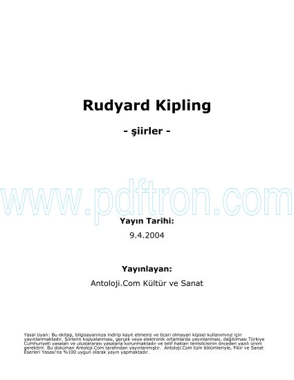 Cover of Rudyard Kipling - Şiirleri.pdf