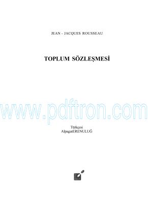 Cover of J.J. Rousseau - Toplum Sözleşmesi .pdf