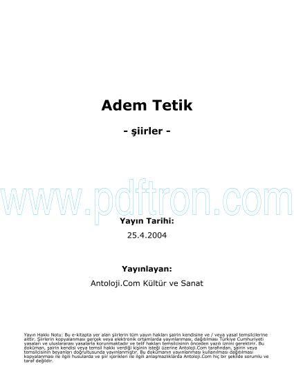 Cover of Adem Tetik - Şiirleri.pdf