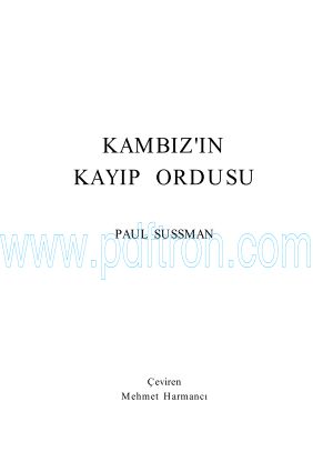 Cover of Paul Sussman - Kambiz In Kayıp Ordusu.pdf