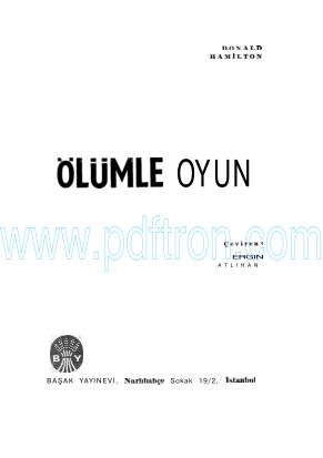 Cover of Donald Hamilton - Olumle Oyun.pdf