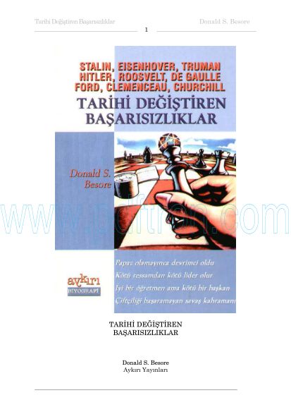 Cover of Donald S. Besore - Tarihi Degistiren Basarisizliklar.pdf