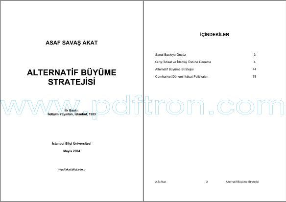 Cover of Asaf Savas Akat - Alternatif Buyume Stratejisi.pdf