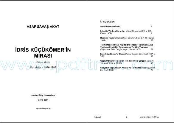 Cover of Asaf.Savas.Akat-Idris.Küçükomerin.Mirasi.pdf