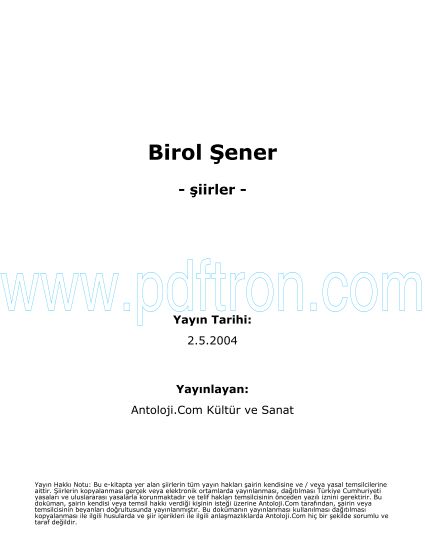 Cover of Birol Sener - Şiirleri.pdf