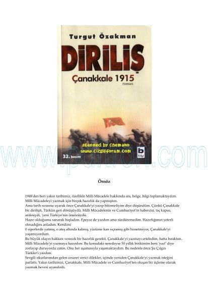 Cover of Turgut Ozakman - Dirilis Canakkale 1915.pdf