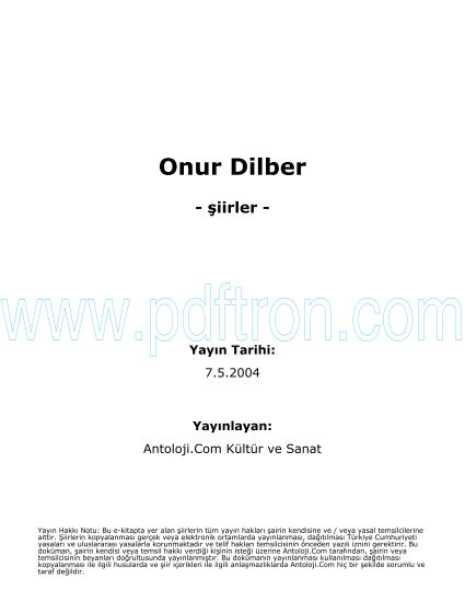 Cover of Onur Dilber Şiirleri.pdf