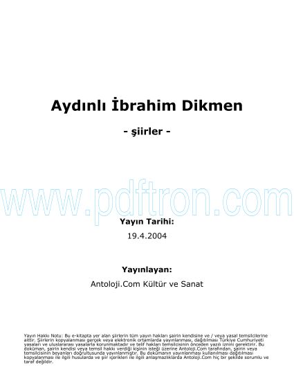 Cover of Ibrahim Dikmen - Şiirleri.pdf