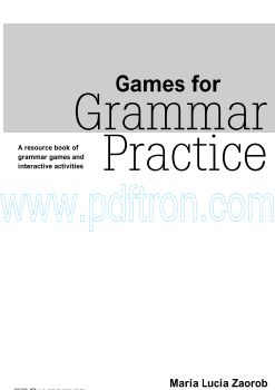 Cover of English - Cambridge University Press - Games For Grammar Practice.pdf