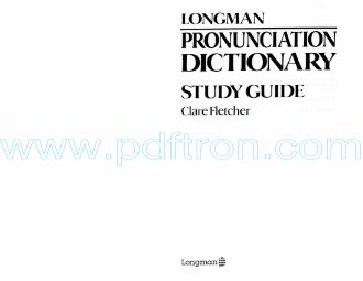 Cover of Longman Pronunciation Dictionary Study Guide.pdf